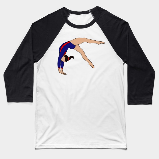 Emma Malabuyo Gymnastics Drawing Baseball T-Shirt by GrellenDraws